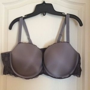 Grey push up Demi bra